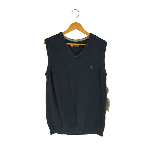 チャップス CHAPS ロゴ刺繍 Vネック コットン ニット ベスト メンズ import:M