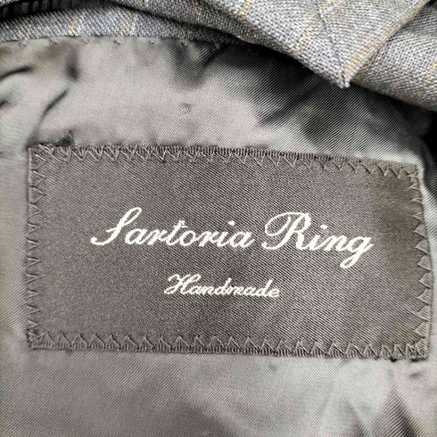 サントリア リング SARTORIA RING ウール 段返り3B 背抜き テーラードジャケット タックスラックス スーツセットアップ メンズ JPN:44