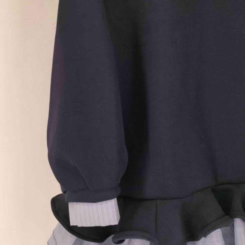 グレイル GRL ストライプ柄シャツレイヤード フリルワンピース レディース FREE