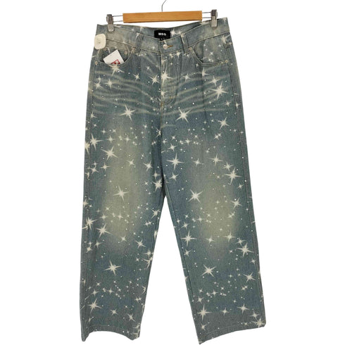 MSG スパークルペイントプリントデニムパンツウォッシュ加工 メンズ JPN:XL
