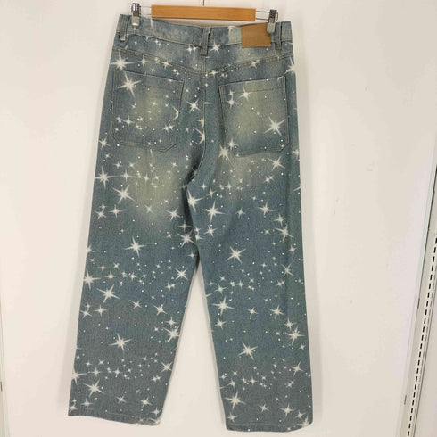 MSG スパークルペイントプリントデニムパンツウォッシュ加工 メンズ JPN:XL