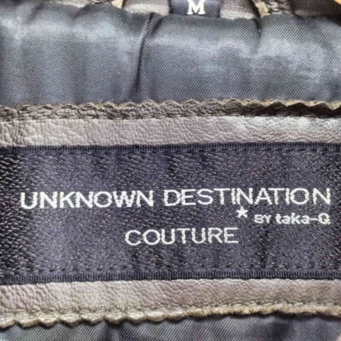 UNKNOWN DESTINATION lamb leather ラムレザーカーコート メンズ M