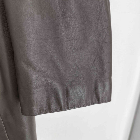cow leather 裏地ファーレザーコート メンズ L