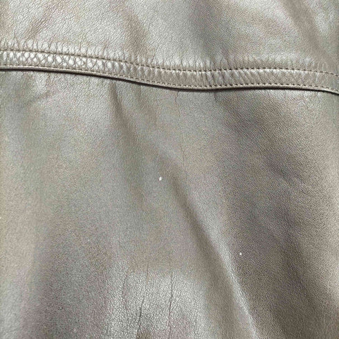 cow leather 裏地ファーレザーコート メンズ L