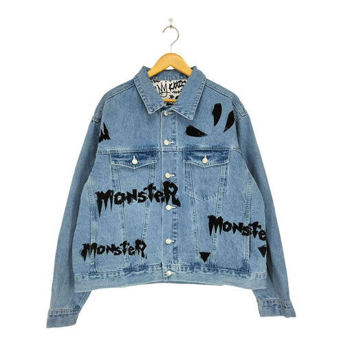 MONSTER 両面プリント デニムジャケット メンズ L