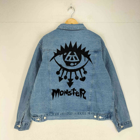 MONSTER 両面プリント デニムジャケット メンズ L