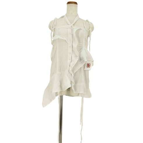 LUNA DEL PINAL 2way Sheer gauze ruffle cami top & sheer mini skirt シアー ガーゼ フリルキャミトップ シアーミニスカート レディース UK:8