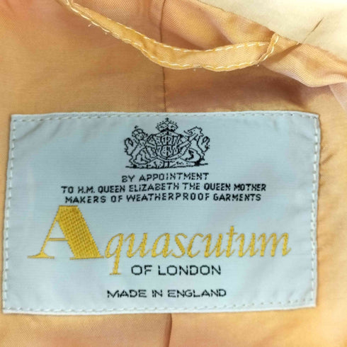 アクアスキュータム AQUASCUTUM MADE IN ENGLAND 比翼ステンカラーコート レディース