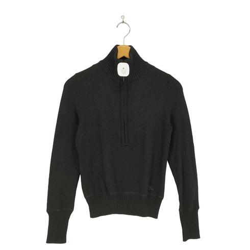 バーバリーロンドン BURBERRY LONDON 裾ロゴ刺繍ハーフジップウールニット レディース 1