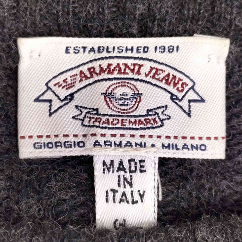 アルマーニジーンズ ARMANI JEANS カシミヤ混 ハイネック 半袖 ニット レディース 4