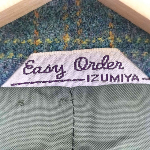 Easy Order IZUMIYA チェック ブレスブレストテーラードジャケット casual レディース