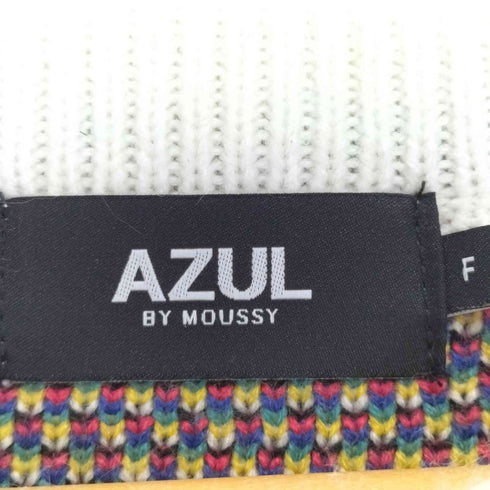 アズールバイマウジー AZUL by moussy スカルグラフィック総柄ニット メンズ F