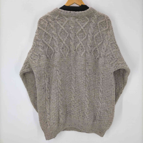 HIGHLAND HOME INDUSTRIES スコットランド製 ウール ケーブル ニット メンズ import:L