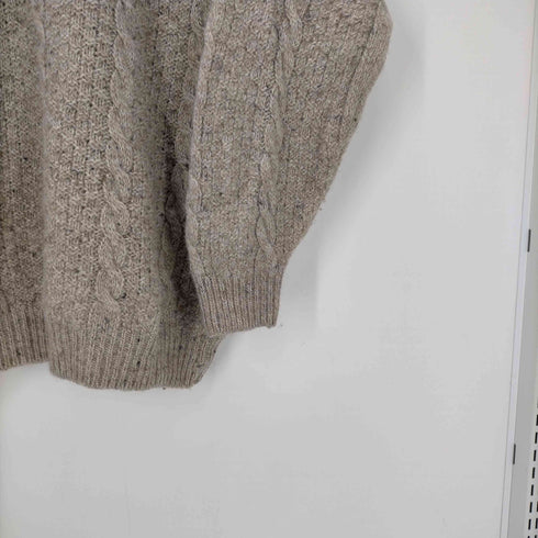 HIGHLAND HOME INDUSTRIES スコットランド製 ウール ケーブル ニット メンズ import:L