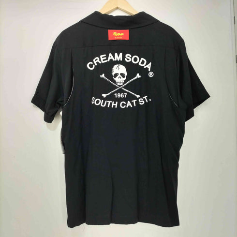 クリームソーダ CREAM SODA ドクロ ボウリングシャツ メンズ JPN:L