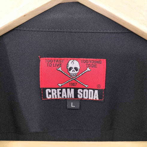 クリームソーダ CREAM SODA ドクロ ボウリングシャツ メンズ JPN:L