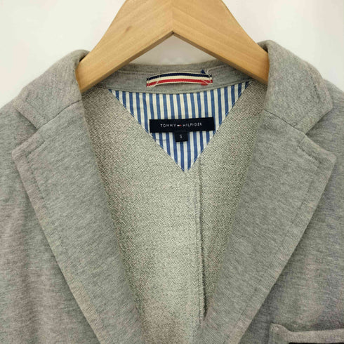 トミーヒルフィガー TOMMY HILFIGER ロゴワッペン スウエット ブレザー テーラードジャケット レディース S