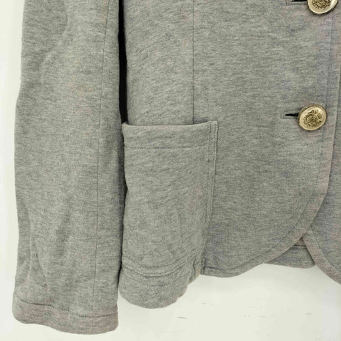 トミーヒルフィガー TOMMY HILFIGER ロゴワッペン スウエット ブレザー テーラードジャケット レディース S