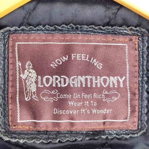 LORDANTHONY カウレザー 八の字ジップ ダブルライダースジャケット メンズ