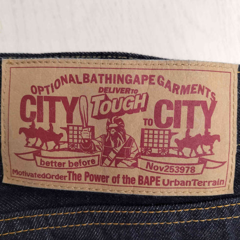 アベイシングエイプ BAPE by A BATHING APE 26ss APE HEAD DENIM PANTS メンズ JPN:XL