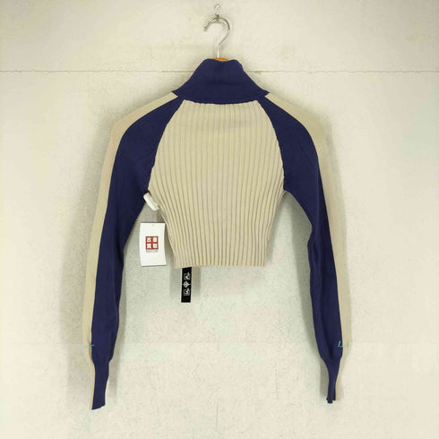 OTO GIRLS ロゴ刺繍クロップドハーフジップニット Y2K レディース S