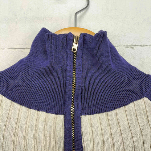 OTO GIRLS ロゴ刺繍クロップドハーフジップニット Y2K レディース S
