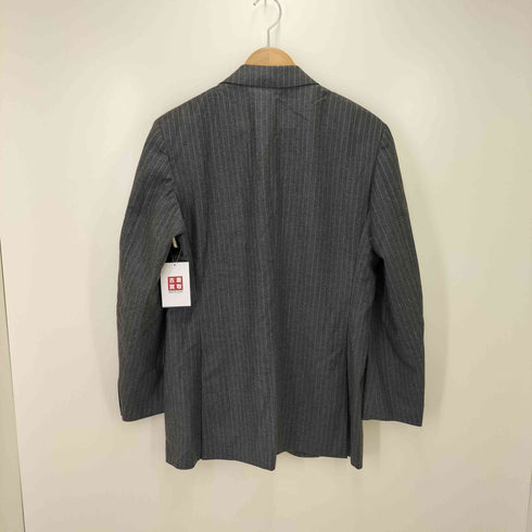 エルメネジルドゼニア Ermenegildo Zegna 段返り3B ストライプ テーラードジャケット タックスラックス スーツセットアップ メンズ 48