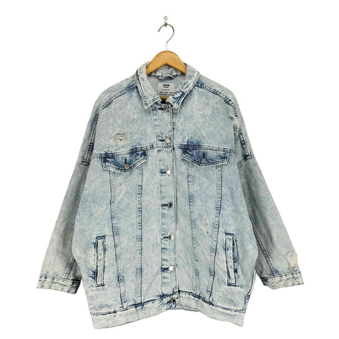 ベルシュカ BERSHKA ダメージデニムジャケット レディース XS