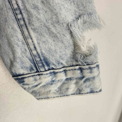 ベルシュカ BERSHKA ダメージデニムジャケット レディース XS