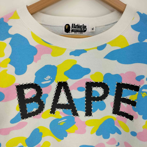 アベイシングエイプ A BATHING APE 26ss NEW MULTI CAMO RHINESTONE REGULAR FIT CREWNECK SWEATSHIRT メンズ import:XL