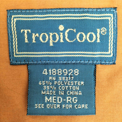 TropiCool 00s オープンカラー 長袖キューバシャツ メンズ import:M