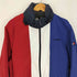 トミーヒルフィガー TOMMY HILFIGER マルチカラー ジップアップ ナイロンジャケット フードパッカブル メンズ import:M