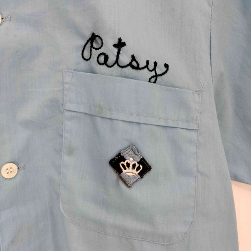 ナットナスト NAT NAST 40-50s 三角タグ チェーン刺繍 半袖ボーリングシャツ ボックスシルエット メンズ