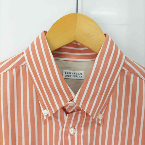 ブルネロ クチネリ Brunello Cucinelli イタリア製 ストライプ B.D.シャツ メンズ import:M