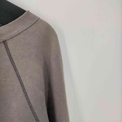 ヘインズ Hanes 90S 黒タグ USA製 ブランク 無地 サンフェード ラグラン スウェット トレーナー ボロ 襤褸 メンズ import:L