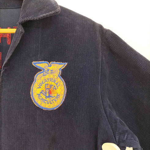 80-90s ROSEジップ VOCATIONAL EFA刺繍 細畝 コーデュロイ FFAジャケット ファーマーズジャケット メンズ