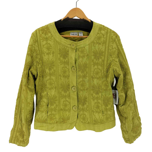 CHICO'S 刺繍デザインノーカラージャケット レディース JPN:2