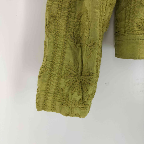 CHICO'S 刺繍デザインノーカラージャケット レディース JPN:2