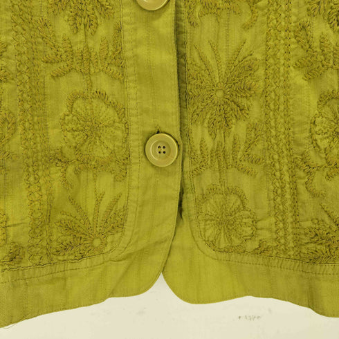 CHICO'S 刺繍デザインノーカラージャケット レディース JPN:2