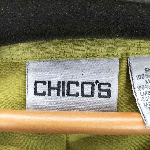 CHICO'S 刺繍デザインノーカラージャケット レディース JPN:2