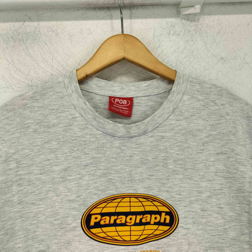 パラグラフ PARAGRAPH 両面プリントロゴ クルーネック ロングスリーブ カットソー メンズ