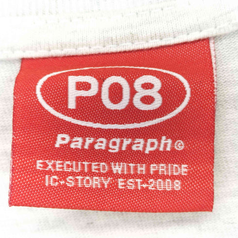 パラグラフ PARAGRAPH 両面プリントロゴ クルーネック ロングスリーブ カットソー メンズ