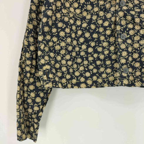 カルバンクラインジーンズ Calvin Klein Jeans フラワープリント ダブルポケット クロップド シャツジャケット レディース import:S