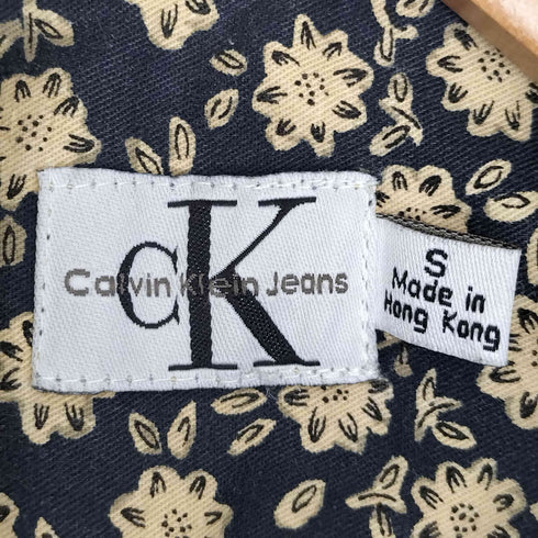カルバンクラインジーンズ Calvin Klein Jeans フラワープリント ダブルポケット クロップド シャツジャケット レディース import:S
