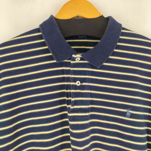 ポロバイラルフローレン Polo by RALPH LAUREN ポニー刺繍ロゴ ボーダー ポロシャツ メンズ import:XL