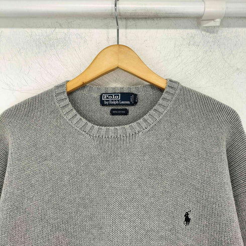 ポロバイラルフローレン Polo by RALPH LAUREN ポニー刺繍ロゴ クルーネック コットンニット メンズ XXL
