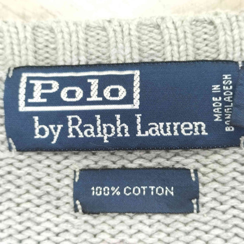 ポロバイラルフローレン Polo by RALPH LAUREN ポニー刺繍ロゴ クルーネック コットンニット メンズ XXL