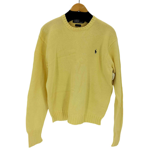ポロバイラルフローレン Polo by RALPH LAUREN ポニー刺繍ロゴ クルーネック コットンニット メンズ import:L