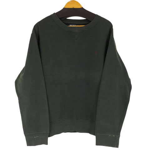 ポロバイラルフローレン Polo by RALPH LAUREN ポニー刺繍ロゴ 前V クルーネック スウェット メンズ import:L