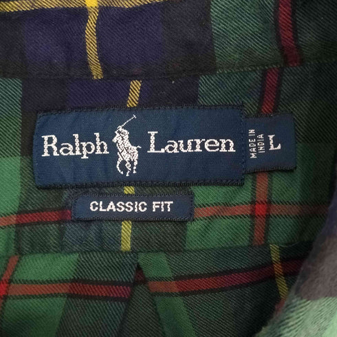 ラルフローレン RALPH LAUREN CLASSIC FIT スモールポニー刺繍 L/S BD チェック シャツ メンズ JPN:L